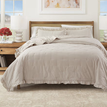 Load image into Gallery viewer, Dot Stitched Ruffled Quilt Set - Dot-Ruffled Collection