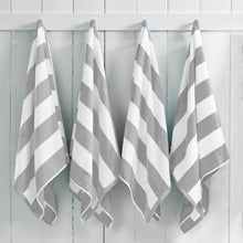 Load image into Gallery viewer, Cotton Velour Cabana Stripe Beach Towel - Novia Collection