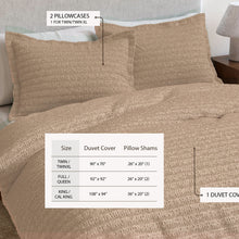 Load image into Gallery viewer, 100% Cotton Honeycomb Waffle Duvet Set - Mattea Collection