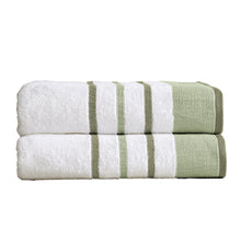 Load image into Gallery viewer, Decorative Cotton Stripe Bath Towel Set - Noelle Collection