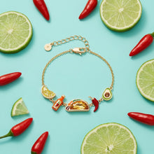 Load image into Gallery viewer, Taco Inline Charm Bracelet