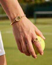 Load image into Gallery viewer, Tennis Racket 'You Are Serving' Hinge Cuff Bracelet