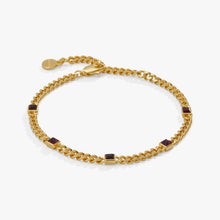 Load image into Gallery viewer, February Birthstone Amethyst Curb Chain Bracelet