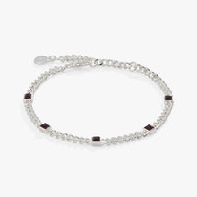 Load image into Gallery viewer, February Birthstone Amethyst Curb Chain Bracelet