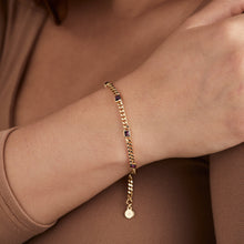 Load image into Gallery viewer, February Birthstone Amethyst Curb Chain Bracelet