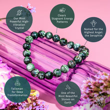 Load image into Gallery viewer, Angel Energy – Rare Seraphinite Bracelet of Transformation