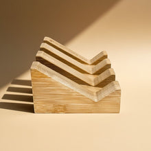 Load image into Gallery viewer, Angled Bamboo Soap Dish