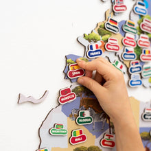 Load image into Gallery viewer, Nursery World Map Indigo