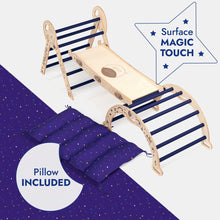 Load image into Gallery viewer, Apollo 4in1 Climbing Set:  Pikler Triangle, Arch, Slide Board, and Cushion for Little Toddlers Astronauts (1–3 Years)