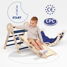 Load image into Gallery viewer, Apollo 4in1 Climbing Set:  Pikler Triangle, Arch, Slide Board, and Cushion for Little Toddlers Astronauts (1–3 Years)