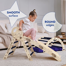 Load image into Gallery viewer, Apollo 4in1 Climbing Set:  Pikler Triangle, Arch, Slide Board, and Cushion for Little Toddlers Astronauts (1–3 Years)