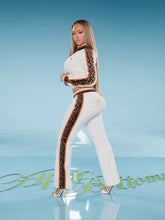 Load image into Gallery viewer, Low-Rise Velour Pants - Ivory