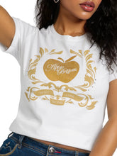 Load image into Gallery viewer, Golden Crest Tee - White