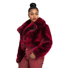 Load image into Gallery viewer, Y2K Fur Jacket - Red Delicious
