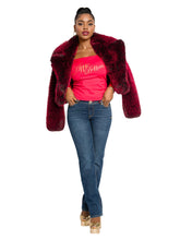 Load image into Gallery viewer, Y2K Fur Jacket - Red Delicious