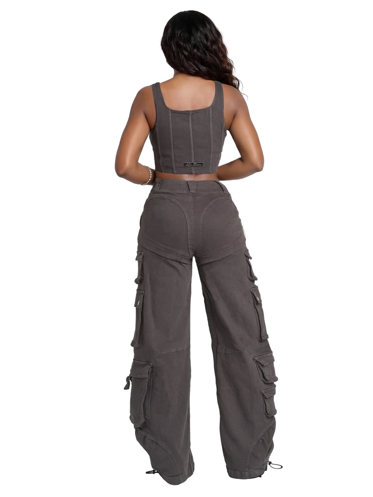 Low-Rise Twill Cargo Pant