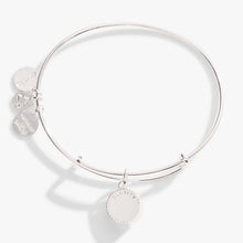 Load image into Gallery viewer, April Clear Crystal Birthstone Charm Bangle