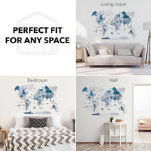 Load image into Gallery viewer, 3D Wooden World Map Aqua