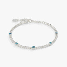 Load image into Gallery viewer, March Birthstone Aquamarine Curb Chain Bracelet