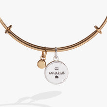Load image into Gallery viewer, Aquarius Zodiac Charm Bangle