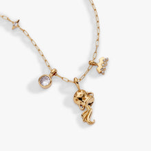 Load image into Gallery viewer, Aquarius Zodiac Charm Cluster Necklace