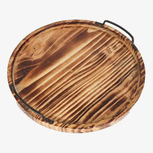 Load image into Gallery viewer, Aria Scorched Wood Serving Tray with Handles