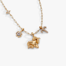 Load image into Gallery viewer, Aries Zodiac Charm Cluster Necklace