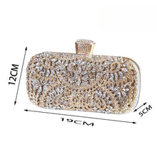 Load image into Gallery viewer, Artisan Crystal-Flower Evening Clutch Luxury Glitter Handbag for Couture &amp; Galas (MAC274)