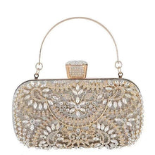 Load image into Gallery viewer, Artisan Crystal-Flower Evening Clutch Luxury Glitter Handbag for Couture &amp; Galas (MAC274)