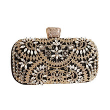 Load image into Gallery viewer, Artisan Crystal-Flower Evening Clutch Luxury Glitter Handbag for Couture &amp; Galas (MAC274)