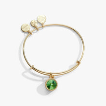 Load image into Gallery viewer, August Birthstone Charm Bangle, Peridot