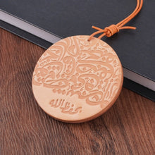 Load image into Gallery viewer, Handcrafted Islamic Car Mirror Hanger | Premium Leather Islamic Car Ornament with Geometric (MAC260)