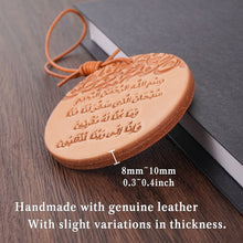 Load image into Gallery viewer, Handcrafted Islamic Car Mirror Hanger | Premium Leather Islamic Car Ornament with Geometric (MAC260)