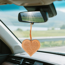 Load image into Gallery viewer, Handcrafted Islamic Car Mirror Hanger | Premium Leather Islamic Car Ornament with Geometric (MAC260)