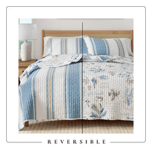 Load image into Gallery viewer, Stripe &amp; Ocean Story Coastal Quilt Set - New Castle Collection