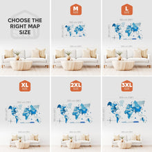 Load image into Gallery viewer, 3D Wooden World Map Azure