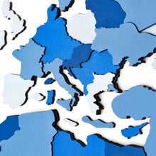 Load image into Gallery viewer, 3D Wooden World Map Azure