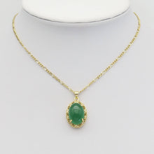 Load image into Gallery viewer, High Quality Green Jade Oval Shape Pendant, Sku#LX357