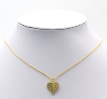 Load image into Gallery viewer, CZ Pave Gold Star On Heart Charm, Sku#LX118