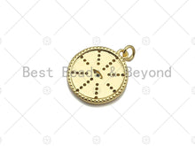 Load image into Gallery viewer, 18K Gold Evil Eye Round Coin Charms, Gold Evil Eye Charm, Protection Charm, Medallion Charm, Elephant medallion,15mm, Sku#LK188