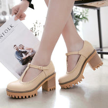 Load image into Gallery viewer, Women's Retro Lace-Trim Hidden Wedge High Heels | Low-Top Buckle Strap Shoes