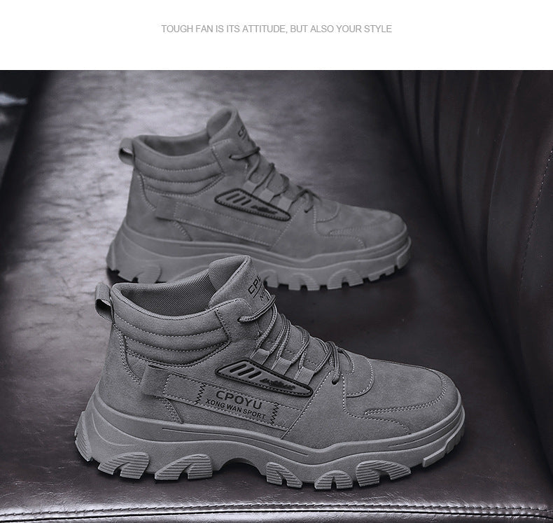 Men's Autumn High-Top Waterproof Non-Slip Work Boots | Dr. Martens Style