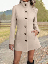 Load image into Gallery viewer, Womens Autumn Winter New Arrival Fashionable Casual Stand-Up Collar Coat