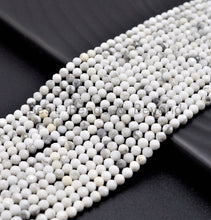 Load image into Gallery viewer, 2mm/3mm Natural Faceted Round Howlite beads, Natural White G