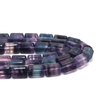Load image into Gallery viewer, Genuine Fluorite Smooth Triangle Tube Beads, 10x13mm, Sku#U1563