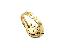 Load image into Gallery viewer, CZ Evil Eye With Long Eyelash Adjustable Ring, SKu#X14