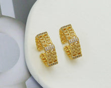 Load image into Gallery viewer, CZ Double Link Chain Shape Adjustable Ring, Sku#X334