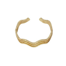 Load image into Gallery viewer, Gold Waveline Bangle Bracelet, Sku#B353