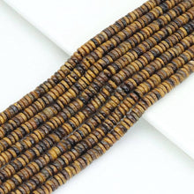 Load image into Gallery viewer, 2x6mm Smooth Rondelle Tiger Eye Beads, Sku#U2123