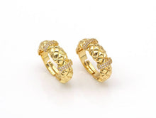 Load image into Gallery viewer, Gold Twisted Chuny Ring, CZ Pave Ring, SKU#X214